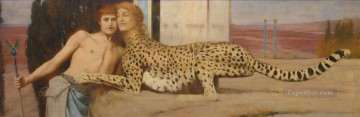 150の主題の芸術作品 Painting - フェルナンド・クノップフ『愛撫』